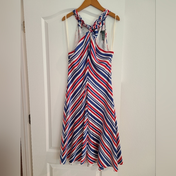 Lauren Ralph Lauren | Dresses | Ralph Lauren Striped Halter Dress | Poshmark